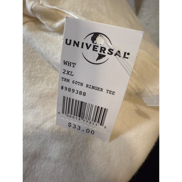 Universal Studios Hollywood CA NWT Studio Tour XXL Ringer T Shirt 60th Anniv. - Picture 5 of 5